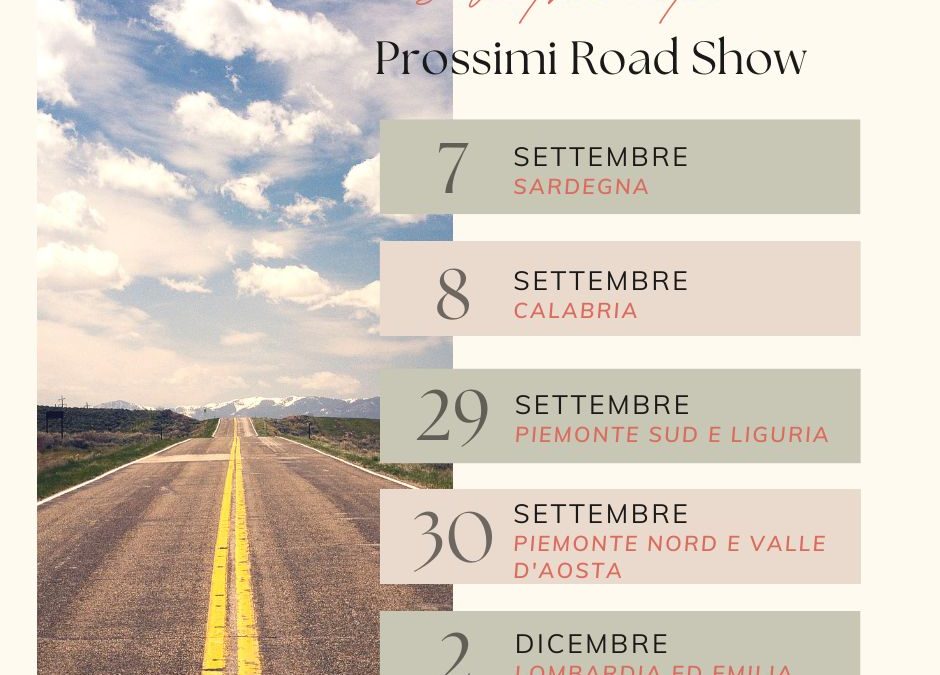 Ripartono i Road Show in presenza